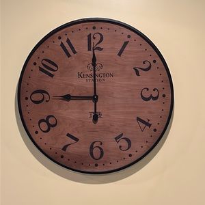 26 inches clock, wood.